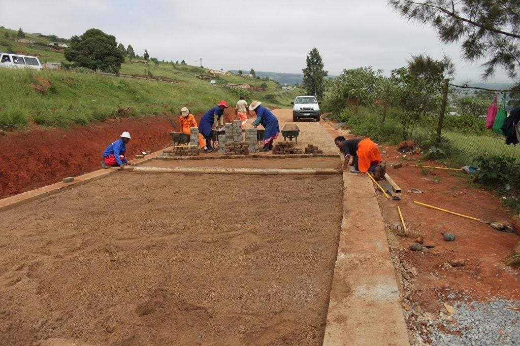 Picture Idea: The Construction Of Road L1756 Using Labour Intensive Construction